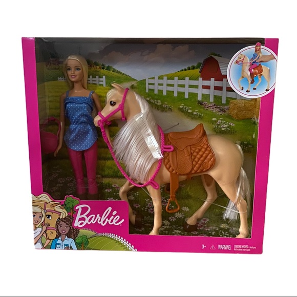 Barbie Toys Blonde Barbie Doll Equestrian Horse Play Set Nib Poshmark